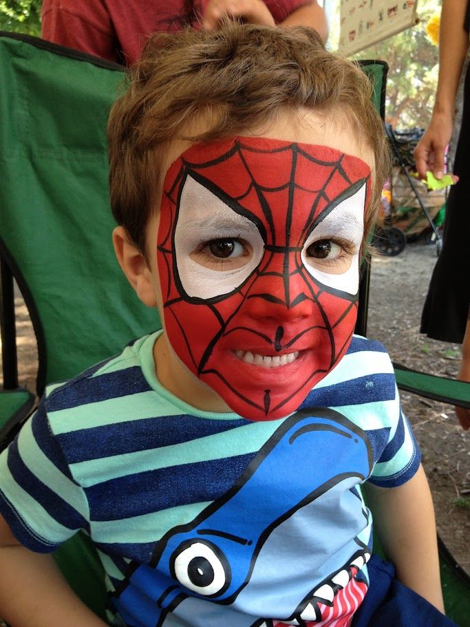 Spider-Man face painting